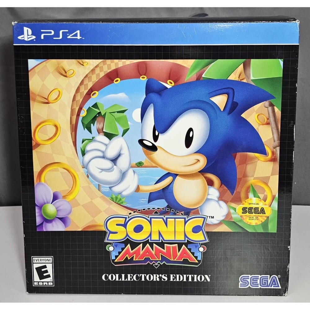 Sonic Mania: Collector's Edition Statue Sony PS4 Metalic Card New Open Box/Flaw